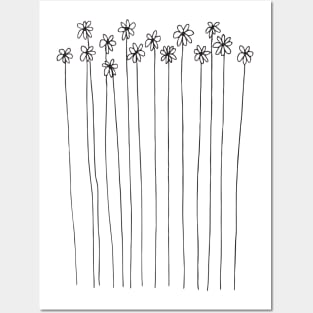 tall flowers Posters and Art